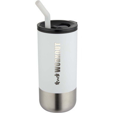 Logotrade promotional item image of: Grayson 480 ml RCS recycled insulated tumbler with straw