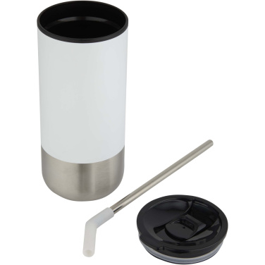 Logotrade promotional giveaway image of: Grayson 480 ml RCS recycled insulated tumbler with straw