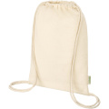 Odisha 100 g/m² OCS organic drawstring bag 5L, Natural