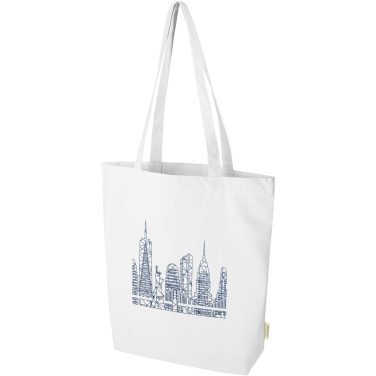 Logo trade promotional merchandise image of: Odisha 180 g/m² OCS organic wide bottom tote bag 11L