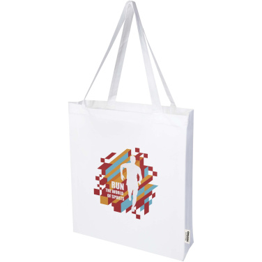 Logo trade promotional merchandise image of: Odisha 180 g/m² OCS organic full gusset tote bag 14L