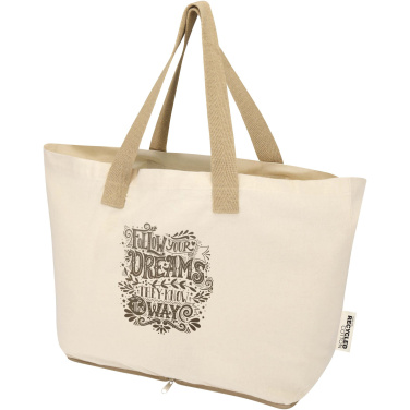 Logo trade promotional products picture of: Sierra 140 g/m² GRS recycled foldable cotton tote bag 7L