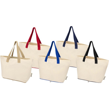 Logotrade promotional product picture of: Sierra 140 g/m² GRS recycled foldable cotton tote bag 7L