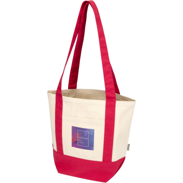 Logo trade corporate gifts picture of: Sam 320 g/m² GRS recycled mini cotton tote bag