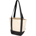 Sam 320 g/m² GRS recycled mini cotton tote bag, Black / Natural