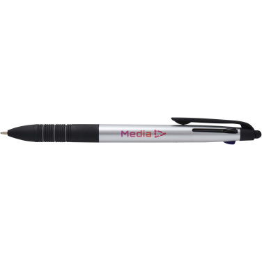 Logo trade promotional giveaway photo of: Trine 3-ink RCS recycled ballpoint pen with stylus
