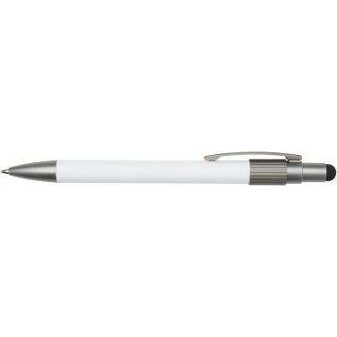 Logo trade promotional merchandise image of: Rill RCS recycled ballpoint pen with stylus and fidget spinner (black ink)