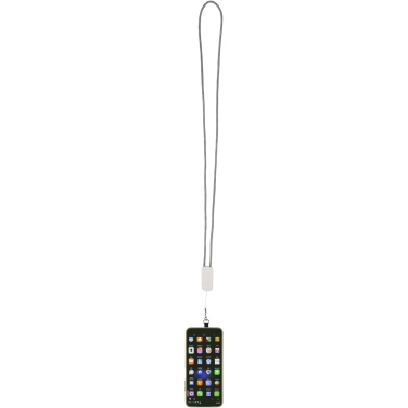 Logo trade promotional merchandise image of: Anser recycled plastic smartphone lanyard with 27W 5-in-1 built-in cable