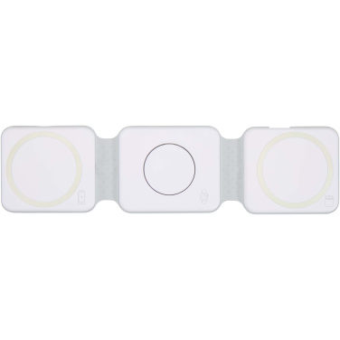 Logo trade promotional giveaways picture of: Armus 3-in-1 15W recycled plastic foldable wireless charger