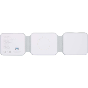 Logotrade corporate gift picture of: Armus 3-in-1 15W recycled plastic foldable wireless charger