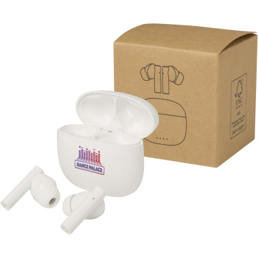 Logo trade promotional products image of: Alterf recycled plastic True Wireless Bluetooth® headset with silicone eartips