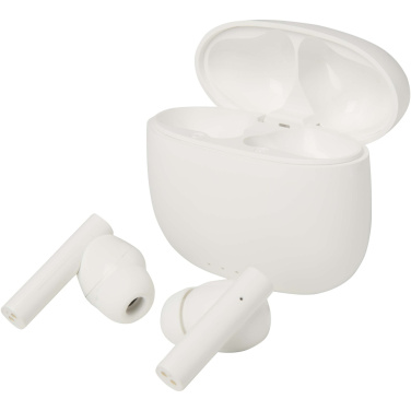 Logo trade corporate gifts picture of: Alterf recycled plastic True Wireless Bluetooth® headset with silicone eartips