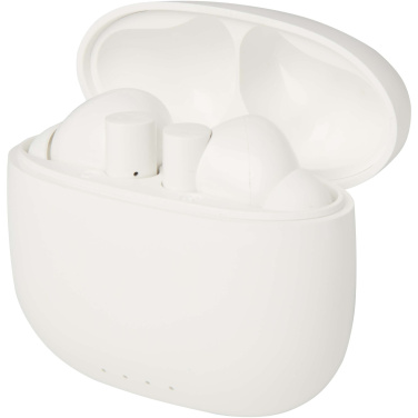 Logo trade corporate gifts picture of: Alterf recycled plastic True Wireless Bluetooth® headset with silicone eartips