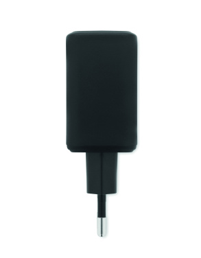 Logotrade advertising products photo of: EU 2-pole wall adapter/charger
