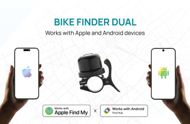 Logotrade promotional merchandise picture of: Bike finder Dual RCS bike bell with worldwide locating