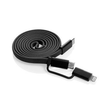 Logotrade promotional item image of: Arc RCS recycled Ultra-thin 60W 2 in 1 magnetic cable