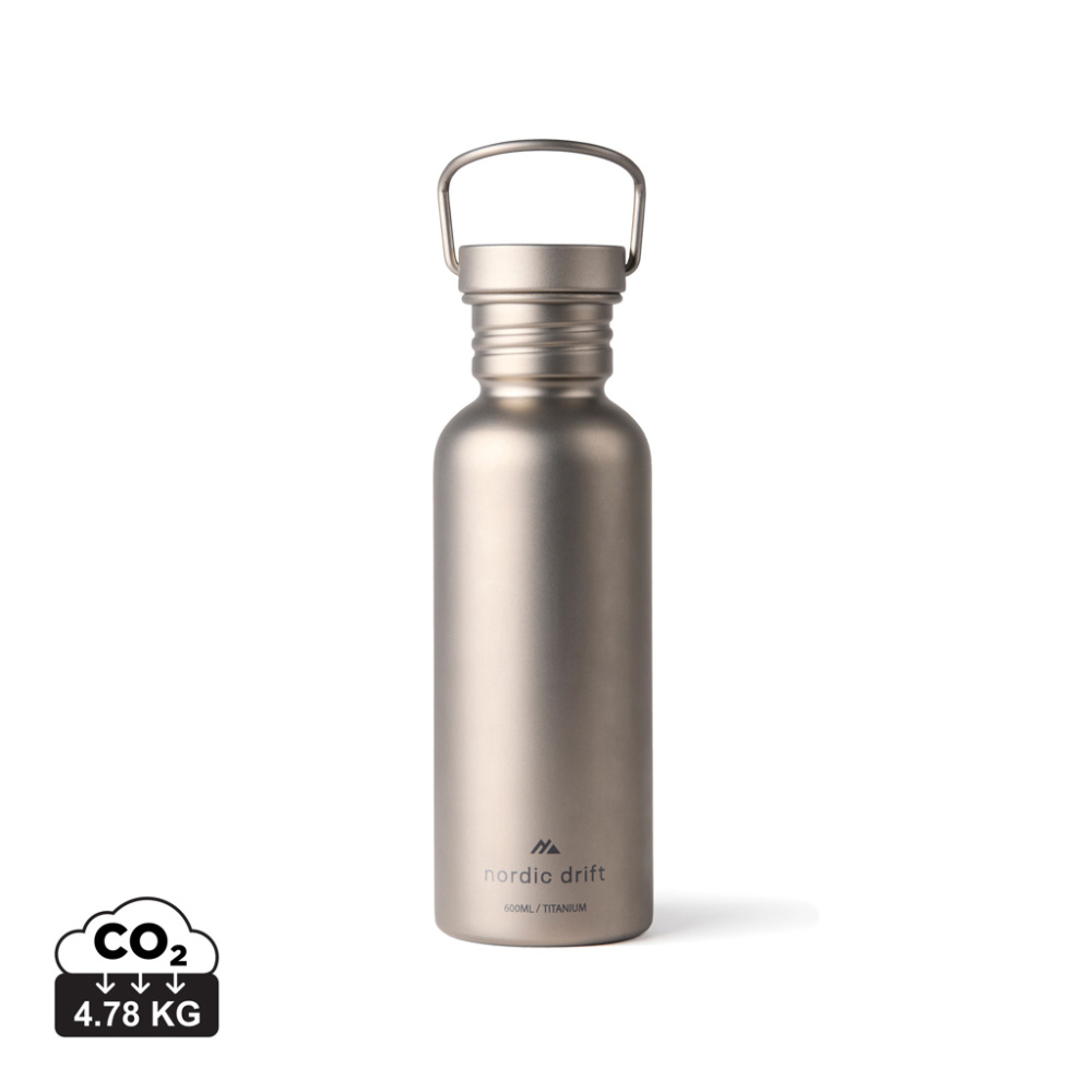 Logotrade promotional item picture of: Nordic Drift Trail Ultra Light Titanium 600ml Water Bottle