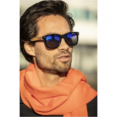 Logo trade firmakingid foto: Hiru rPET/puidust peegeldatud polariseeritud päikeseprillid kinkekarbis