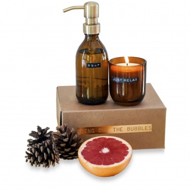 Logotrade reklaamtooted pilt: Wellmark Discovery 200 ml käteseebi dosaator ja 150 g lõhnaküünla komplekt - bambuse lõhn