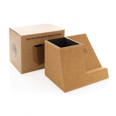 Logo trade reklaamkingid foto: Korgist pliiatsihoidja ja 5W juhtmevaba laadija