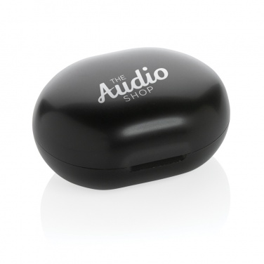 Logo trade meene pilt: RCS standardsed taaskasutatud plastikust TWS kõrvaklapid