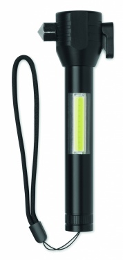 Logo trade meened foto: 3-ühes alumiiniumist taskulamp koos avariivasara ja turvavöölõikuriga, kohandatava trükilahendusega