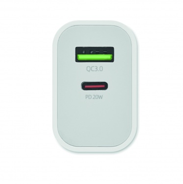 Logotrade ärikingi foto: 18W 2 pordiga USB laadija EU pistik