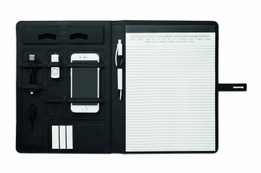 Logo trade reklaamkingid foto: A4 mapp koos juhtmevaba laadijaga 5W