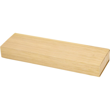 Logo trade ärikingi pilt: Oblys bambusest pastapliiatsi ja mehaanilise pliiatsi komplekt (must tint)