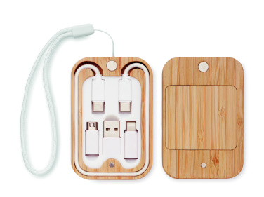 Logotrade firmakingituse foto: CHARGOO 15 W juhtmevaba bambusest laadija