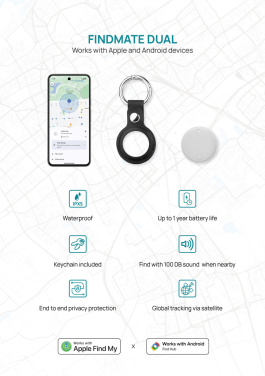 Logotrade firmakingitused pilt: Findmate Dual RCS taaskasutatud plastist esemete otsija IPX 5