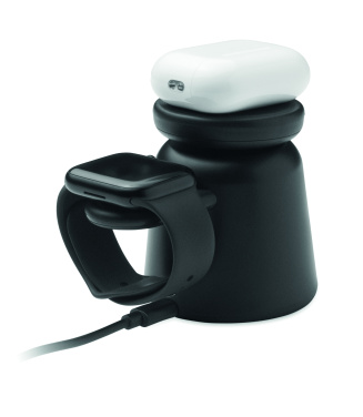 Logo trade reklaamtooted foto: 3-ühes juhtmevaba laadija 15W SIMPA