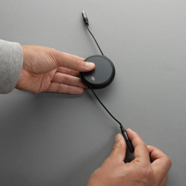 Logo trade reklaamkingituse pilt: Terra RCS alumiiniumist sissetõmmatav 240W 2-in-1 kaabel