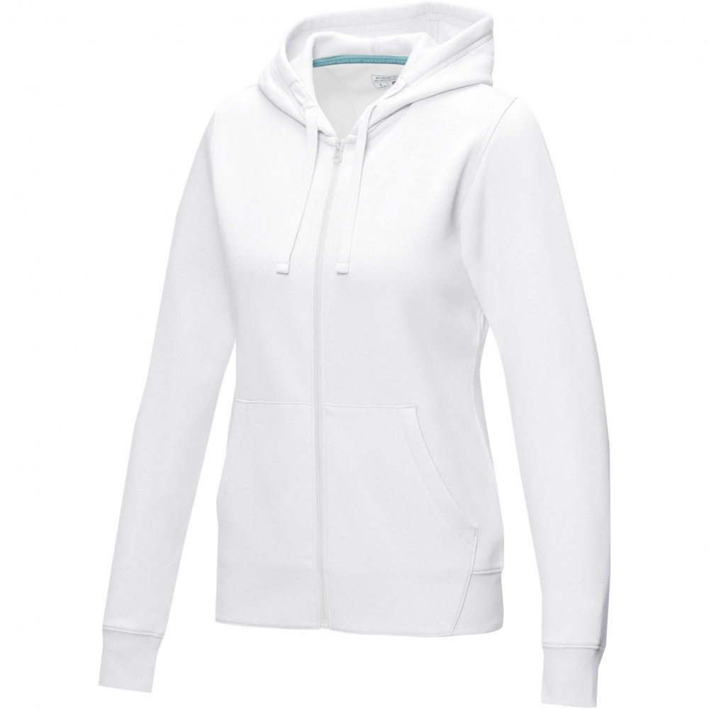 Logo trade liikelahja mainoslahja tuotekuva: Ruby women’s organic recycled full zip hoodie