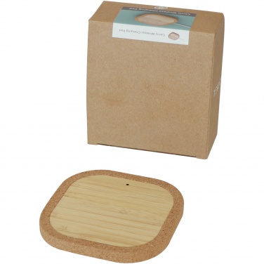 Logo trade liikelahja kuva: Cerris 15 W:n langaton latausalusta korkkimateriaalia