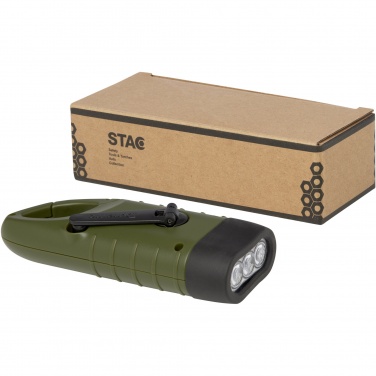 Logo trade mainostuotet tuotekuva: Helios kierrätetystä muovista valmistettu aurinkodynamotaskulamppu karbiinihaalla