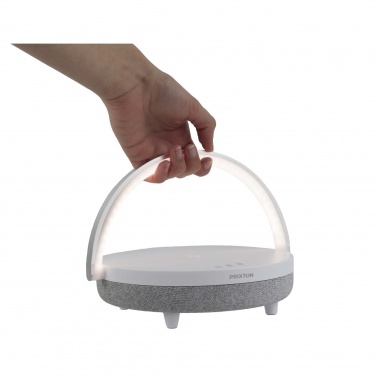 Logotrade liikelahjat mainoslahjat tuotekuva: Prixton 10 W:n 4-in-1-Bluetooth®-kaiutin LED-valolla ja langattomalla latausalustalla