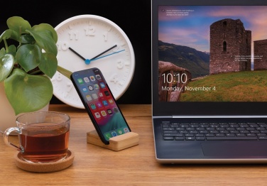 Logotrade liikelahja mainoslahja kuva: Bambu puhelinjalusta XD