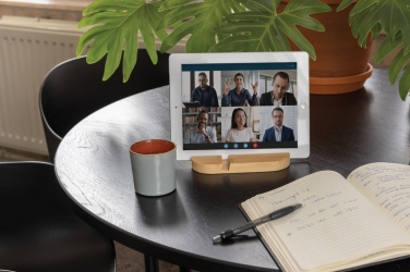 Logotrade mainostuotet kuva: Bambuinen tabletti- ja puhelinpidike