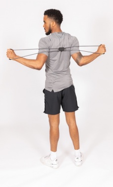 Logo trade mainoslahja ja liikelahja tuotekuva: 8-muotoinen treeninauha kassissa