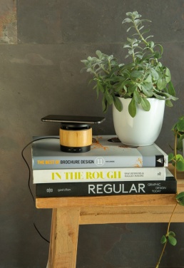 Logo trade mainoslahja kuva: Langaton bambulaturi-kaiutin