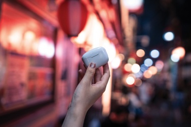 Logo trade liikelahjat mainoslahjat kuva: RCS Liberty Pro langattomat kuulokkeet kierrät. muovista