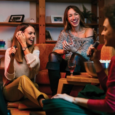 Logotrade mainoslahja ja liikelahja kuva: Singvibe RCS karaokesarja tuplamikrofonilla kierrätysmuovia