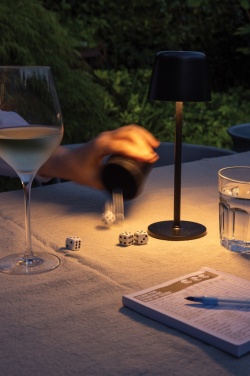 Logo trade mainoslahja kuva: Zenic RCS kierrätysmuovinen USB-ladattava pöytävalaisin