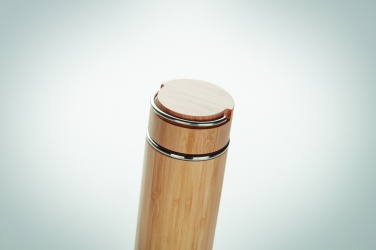 Logo trade mainoslahja ja liikelahja tuotekuva: Bambu termospullo 400 ml TAMPERE