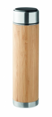 Logotrade mainoslahja tuotekuva: Bambu termospullo 480 ml PANAY