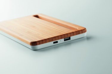 Logo trade liikelahja mainoslahja tuotekuva: Bambu langaton laturi 5W KERALA