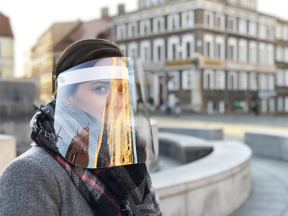 Logo trade mainoslahja kuva: TEMIDA käännettävä kasvosuoja 1424162