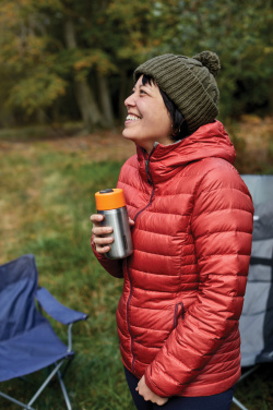 Logo trade mainoslahjat ja liikelahjat kuva: Musta+Blum-eristetty matkamuki ruostumatonta terästä