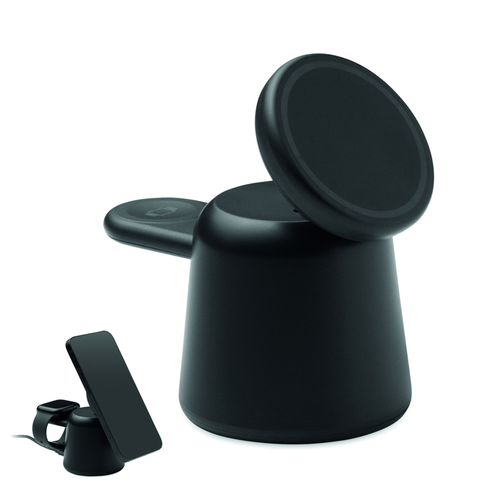 Logotrade liikelahjat kuva: 3 in 1 langaton laturi 15W